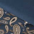 thumbnail image 5 of BNM Paisley Flannel Cotton Duvet Set, Full/Queen, Navy Blue, 5 of 7