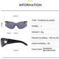thumbnail image 3 of Lunettes à Moins de 10 $ Rose Mode Hommes Femmes Étoile Lunettes de Soleil Enveloppantes Cyclisme Sans Monture Futuristes Lunettes de Soleil, 3 of 4