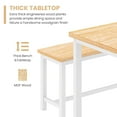 thumbnail image 6 of Cvortll Dining Room Table Set, Kitchen Table Set with 2 Benches for 4, Kitchen Table 28.7"H, 6 of 12