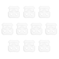 Uxcell Spring Cord Lock, Elastic Toggle Stopper Double Hole String Lock Fastener Slider End for Paracord, Camping White