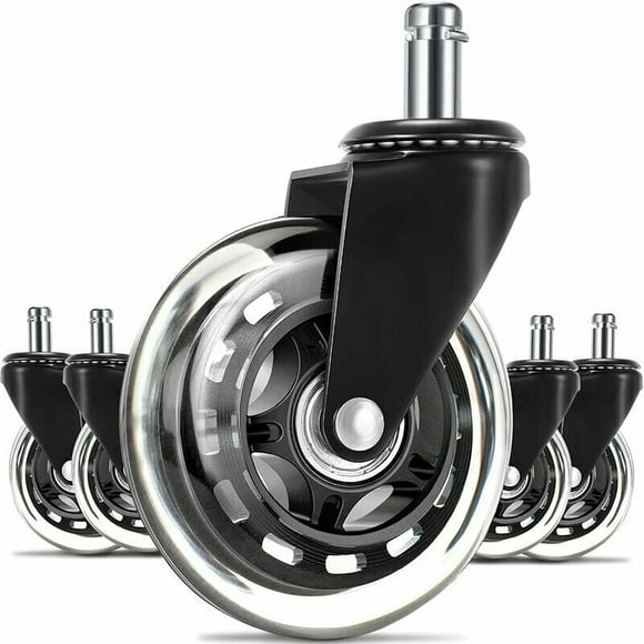 Roulets Office chair 5pcs, 0x22 mm swivel wheels for ikea chairs, 360 ° silent bearing, abrasion resistant, striking protection
