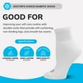 thumbnail image 6 of Doctor's Choice Diabetic Full Cushion Quarter Women's Socks, White, Medium, Shoe Size 6-10, 4 Pack, 6 of 6