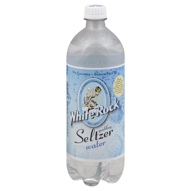 White Rock Seltzer Soda, Plain, 33.8 Fl Oz