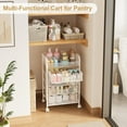 thumbnail image 3 of 5-Tier Craft Organizer Cart with Wheels,Craft Organizers and Storage with Drawers,Lockable Wheels Rolling Utility Cart with DIY Divider,Office Supply Organizer,Ideal for Studio,Office Patent Pending, 3 of 9