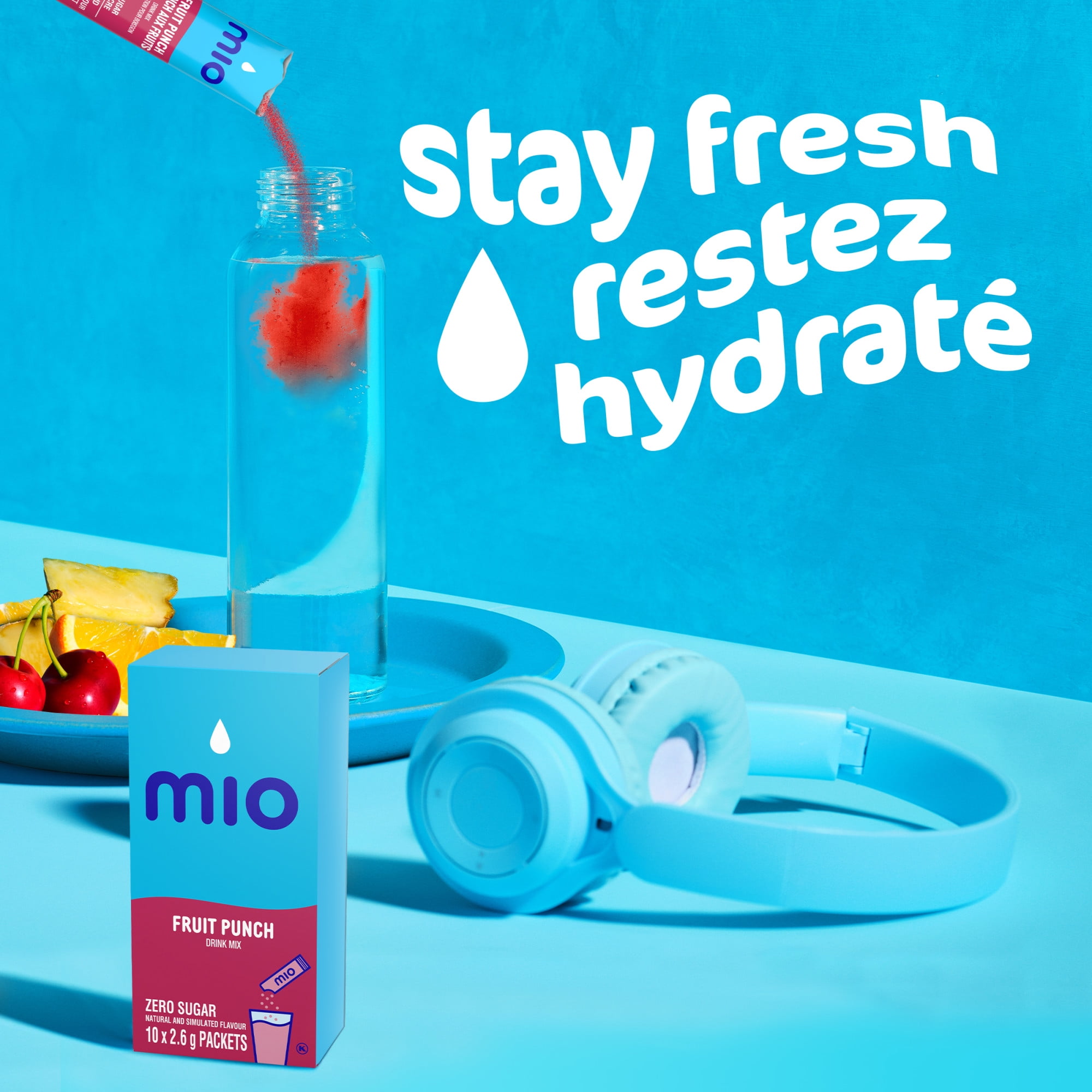 Mélange Pour Boisson En Poudre Punch Aux Fruits, Sachets De 2, 6 G, Boîte De 10 Ct 10pk