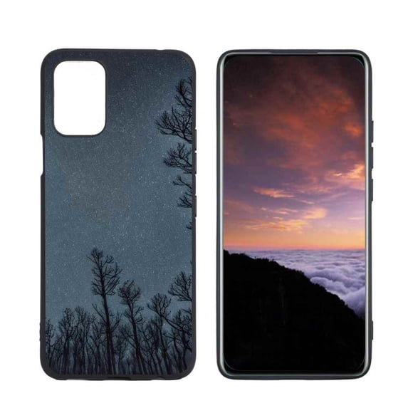 Starry-Night-Forest-Sky-300 Phone Case, Degined for LG K52 Case Men Women, Flexible Silicone Shockproof Case for LG K52