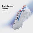 thumbnail image 3 of DREAM PAIRS Soccer Shoes JR Kids Boys Girls Outdoor Sport Football Soccer Cleats HZ19003K WHITE/ROYAL/BLUE/ORANGE Size 11, 3 of 5