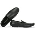 thumbnail image 3 of Mio Marino Threaded Leather Loafers for Men, 3 of 7
