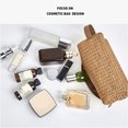 thumbnail image 2 of Bolsas de maquillaje de tejido de hierba, bolsa de cosméticos suave para mujer para regalos de vacaciones (marrón) Ehuebsd Cuidado Belleza, 2 of 9