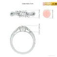 thumbnail image 4 of ANGARA Natural 0.7 Ct. Diamond Side Stone Engagement Ring in Sterling Silver for Women (Ring Size: 4.5), 4 of 9