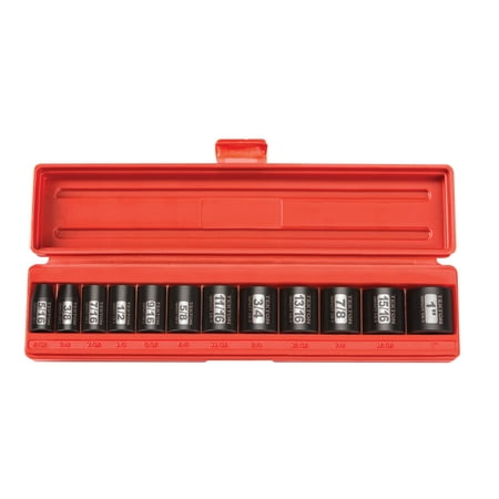TEKTON 3/8 Inch Drive 12-Point Impact Socket Set, 12-Piece (5/16-1 in.) | 47911