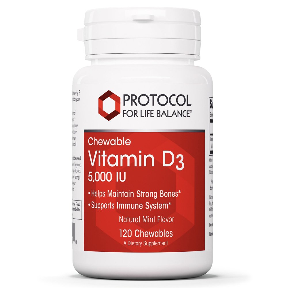 Protocol For Life Balance - Vitamin D3 5,000 IU (Chewable) - Helps ...