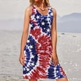 thumbnail image 1 of SMihono Robe Maxi Bohème d'Été pour Femmes Grande Taille Mode Féminine Col Rond Sans Manches Robe Imprimée de Plage, 1 of 6
