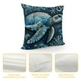 thumbnail image 4 of JRXY Sea Turtle Pillow Cases Cushion Covers Ocean Throw Pillow Covers Soft Reptile Tortoise Decorative Throw Pillowcases Nautical Themed Green Grey Cushion Cases 22x22in, 4 of 5