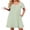 Light Green, variant on Ekouaer Nightgowns for Women Lace Trim Sleep Shirts Short Sleeve Night Shirts With Pockets Night Gown Ruffled Sleep Dress
