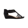 thumbnail image 2 of Charter Club Womens Ginifur 2 Faux Leather Open Toe Wedge Sandals, 2 of 3