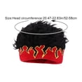 thumbnail image 2 of Jiibva Men Wig Hat, Fake Hair Hat for All Ages Flame Knitted Hat with Hair Attached Funny Short Hair Wig Headband Novelty Hat with Wig Spiked, 2 of 7