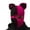 Black rose pink colo, variant on Girl Cartoon Devil Horn Knit Hat Party Hat Photo Props Hot Girl Party Holiday Hat Cute Angel Horn