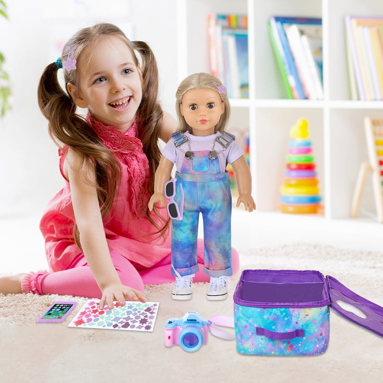 K.T. Fancy 18 inch Doll Carrier Backpack - Travel Set with