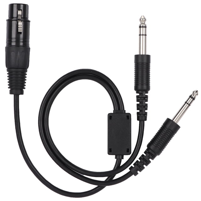 Cable adaptador para auriculares Airbus XLR a GA de 5 pines con conector doble. Cable para auriculares de aviación.