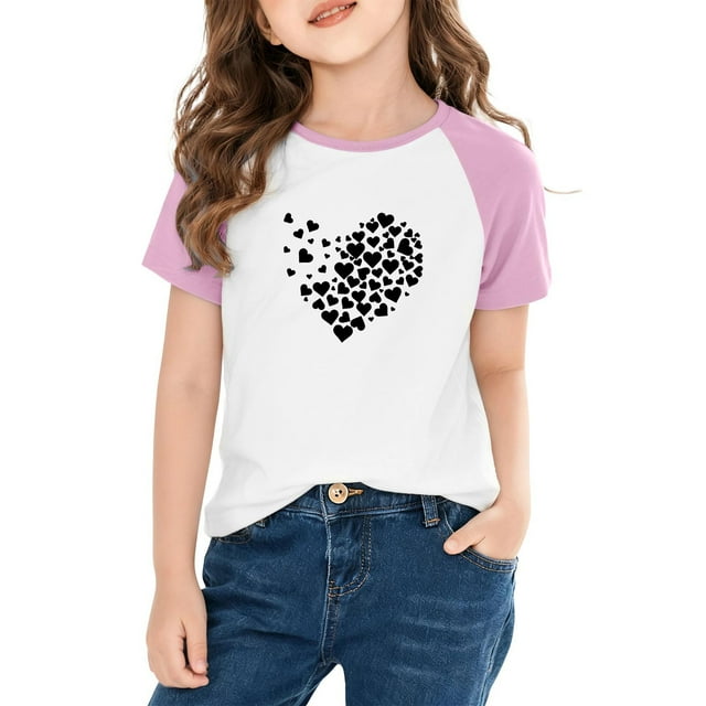 Cowsor T-Shirt Imprimé Mignon pour Garçons et Filles - Tee-Shirt Décontracté à Manches Courtes et Col Rond, Designs Tendance pour Quatre Saisons, École, Fêtes et Séances Photo 3-14 Ans