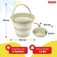 thumbnail image 4 of DOLU Foldable Baby Bath Bucket, Compact Toddler Wash Tub, Ages 6+ Months, Green, 4 of 5