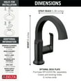 thumbnail image 4 of Delta 588Sh-Dst Tetra 1.2 GPM Single Hole Bathroom Faucet And Push Pop-Up Drain Assembly -, 4 of 4