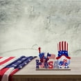 thumbnail image 5 of pdqouc 4th of July Table Ornament 1PCS American Flag Welcome Sign Patriotic Table Centerpiece Memorial Day Wooden Decorations Independence Day Decor Gifts, 5 of 9
