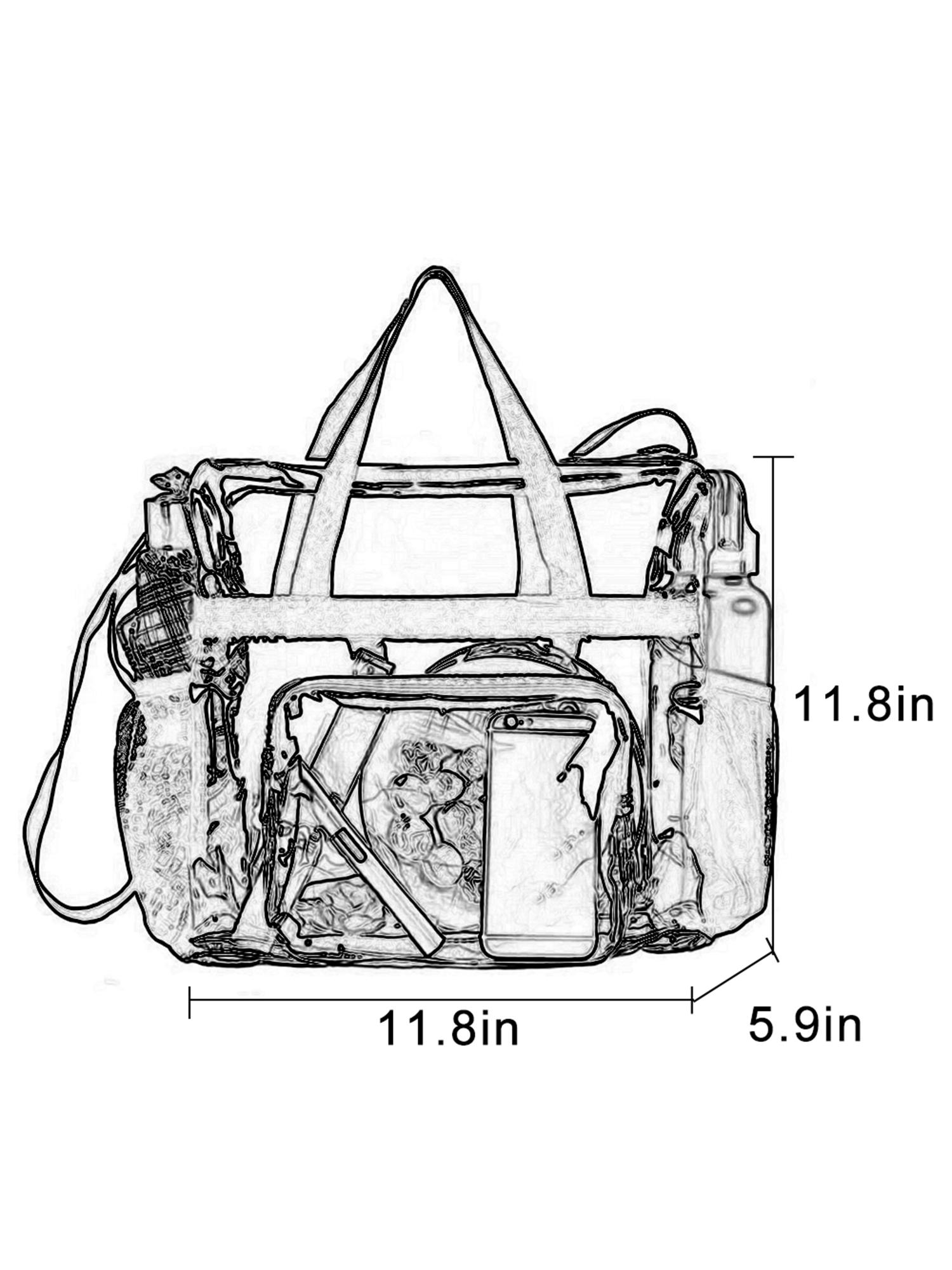 Avamo Women Clear Bag Tote Handbag Large Capacity Crossbody Shoulder Bags  Durable Satchel Designer Concerts Purse Colorful 