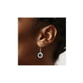 thumbnail image 2 of Gem & Harmony Blue Druzy Dangle Earrings in Polished Stainless Steel for Women, 2 of 6
