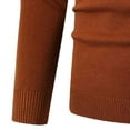 thumbnail image 4 of Mens Crewneck Knitted Base Sweater Solid Color Slim Fit Casual Pullover Lightweight Long Sleeve Tops, 4 of 4