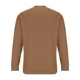thumbnail image 4 of cocolona Mens Long Sleeve Shirts Button Round Neck Knitted Tops Fall Casual Solid Color Sweatshirts Blouses, 4 of 5