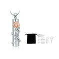 thumbnail image 2 of Men Women Column with rosette in relief Cremation Pendant Small Urns For Ashes Keepsake Urn Necklace Cremation Jewellery Urns, 2 of 4