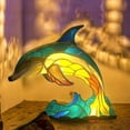 thumbnail image 2 of 3d Vintage Animal Table Lamp, Resin Stacked Night Light, Bohemian Resin Animal Table, 2 of 5