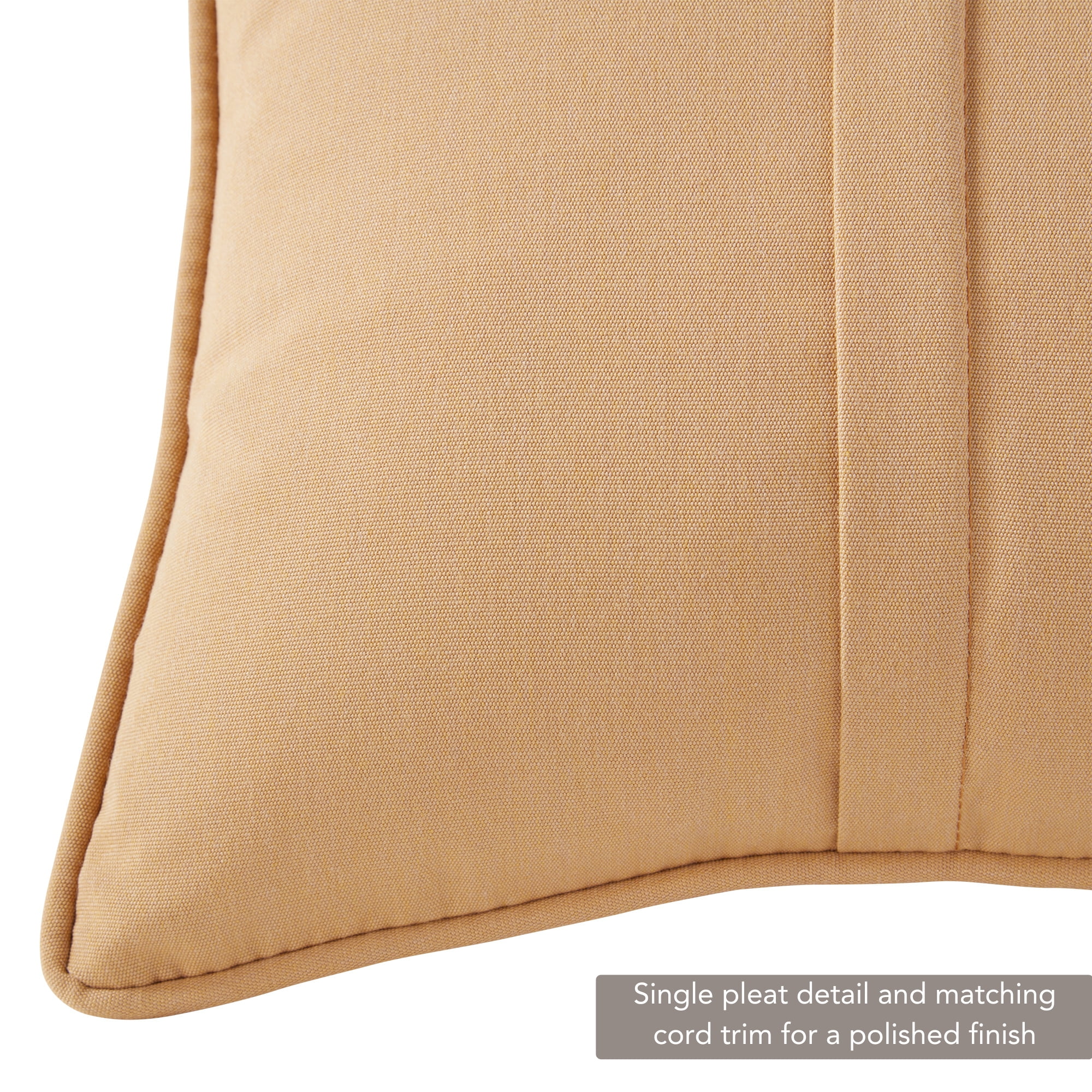 Sunbrella 21 x 14 in. Rectangle Outdoor Throw Pillow (2-Pack) - Canvas Wheat