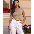 thumbnail image 3 of Punplita Women's Brown Thin Belt for Jeans, 3 of 9