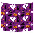 thumbnail image 1 of ABPHQTO Divertido Hallowen Time Ghost Pumpkin Halloween tapices artísticos de pared decoración del hogar tapiz colgante de pared tamaño 100x150 cm, 1 of 1