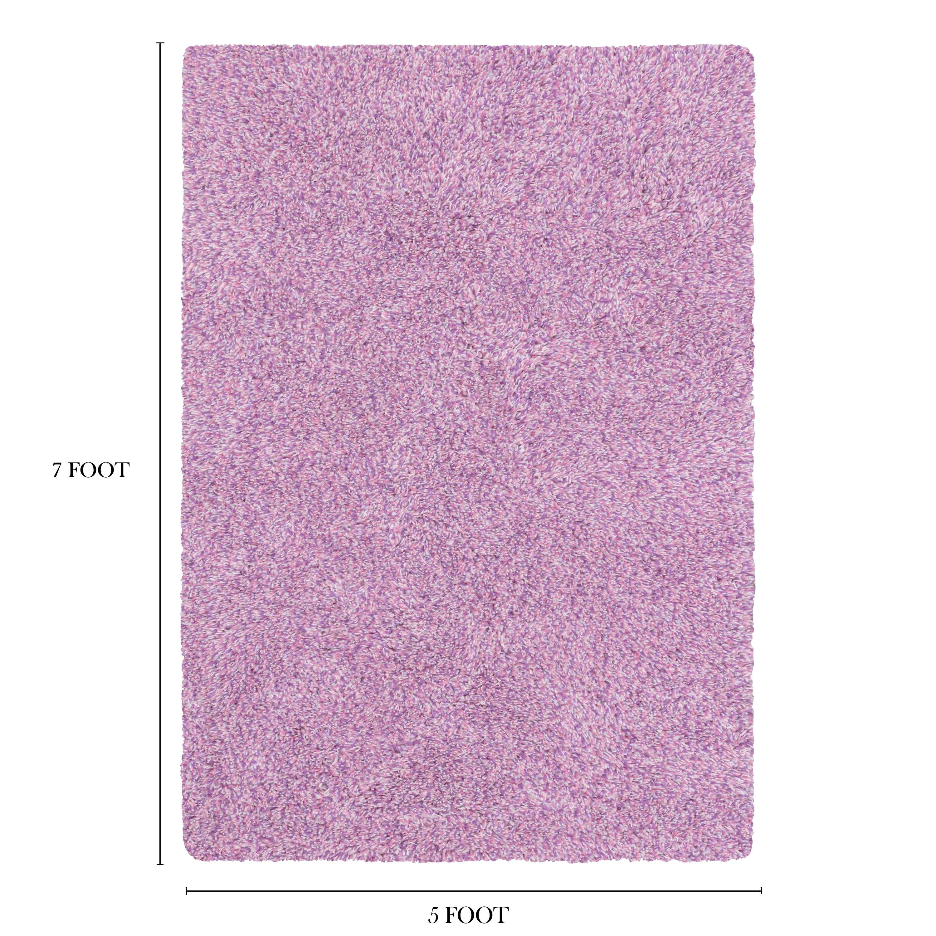 Mainstays Confetti Pink Purple Shag Indoor Area Rug, 5'x7'