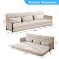 thumbnail image 2 of BALUS Futon Folding Sofa Bed, 4-in-1 Floor Couch with Foldable Mattress, Convertible sofa beds for Living Room, Corduroy, Beige, 2 of 9