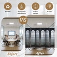 thumbnail image 5 of Window Forest Window Privacy Film, Vintage Arched Black Green Static Cling UV Sun Blocking Heat Control Window Tint Day and Night, Non-Adhesive Reusable One Way Windows Privacy Cover 23.6''x59'', 5 of 7