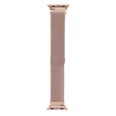onn Watch Band, Universal Fit for Apple Watch, Samsung Galaxy & Garmin 20mm, Rose Gold Metal Mesh