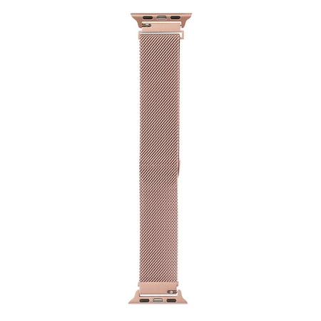 onn. Universal Fit Metal Watch Band for Apple Watch, Samsung Galaxy and Garmin 20 mm, Rose Gold
