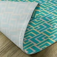 thumbnail image 5 of Ambesonne Turquoise Place Mats Set of 4, Art Deco Square Lines, Standard Size, Turquoise Yellow, 5 of 6