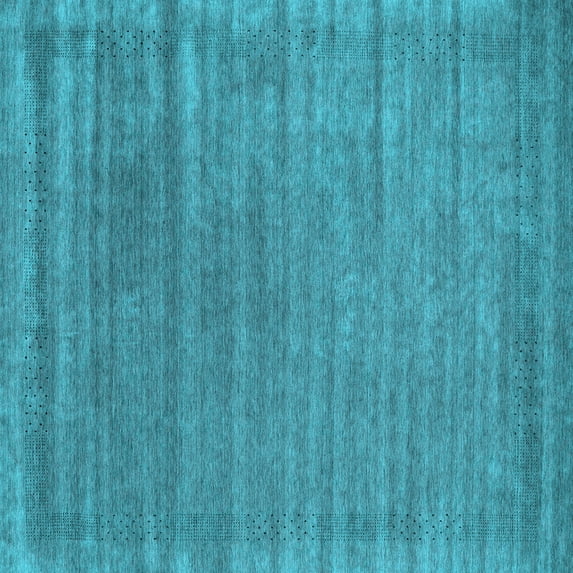 Ahgly Company Indoor Square Abstract Light Blue Contemporary Area Rugs, 5' Square
