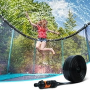 siisll Outdoor Trampoline Water Sprinkler for Boys Girls, Trampoline Accessories Sprinkler 39ft Long for Water Play, Games, and Summer Fun in Yards