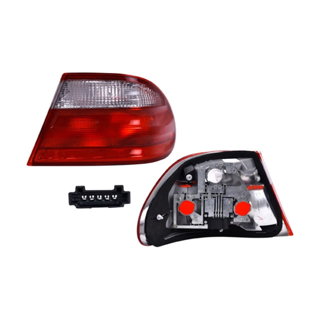 Calavera E420 1999 Mercedes-Benz DEPO Exterior Derecho Blanco/Rojo
