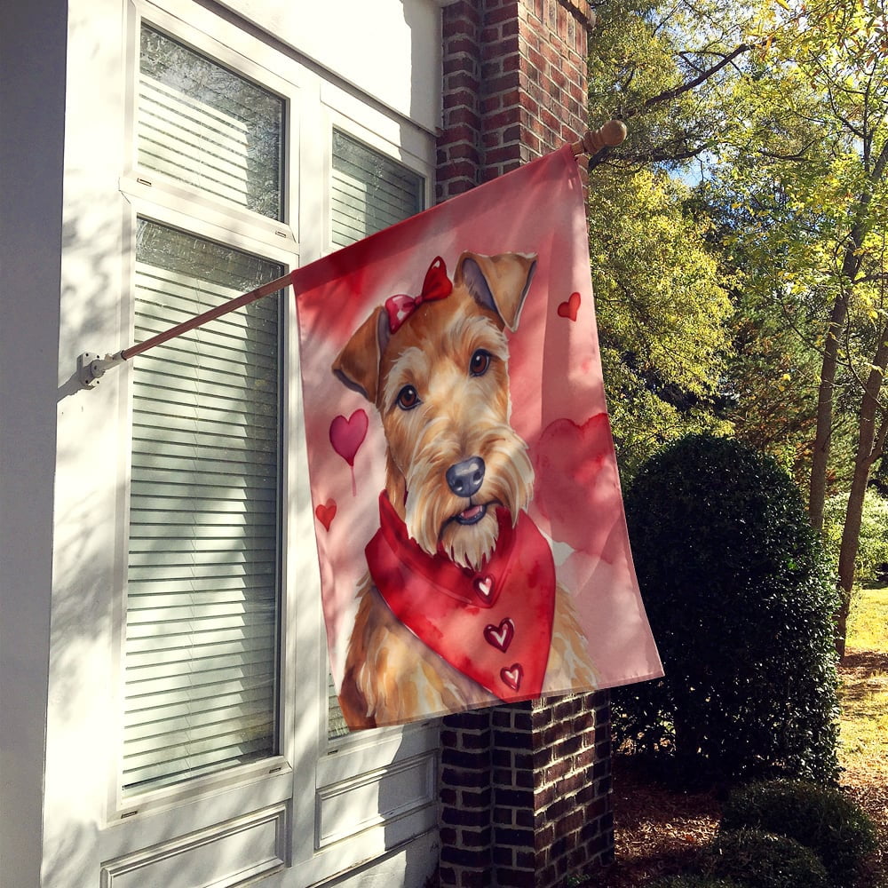Irish Terrier My Valentine House Flag 28 in x 40 in