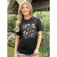 thumbnail image 5 of MOUSYA Boho Floral Tshirt Women Vintage Wildflower Printed Shirt Casual Short Sleeve Tops Trendy Summer Flower Tee Top, 5 of 8