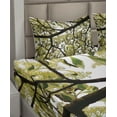 thumbnail image 5 of Ambesonne Tree Fitted & Top Sheet Set with Shams, Close up Leafy Branches Photo, Avocado Green Dark Brown, 5 of 7