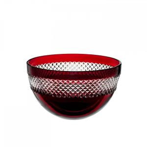 - JOHN ROCHA RED CUT BOWL 20CM/8 IN.